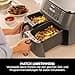 Ninja Dual Zone Digital Air Fryer, 2 Drawers, 6-in-1, Oil Free Hot Air Fryer, 7.6L, Hot Air Fryer, Max Crisp, Roasting, Baking, Reheating, Dishwasher Safe Baskets, Metallic Grey DZ300EU - 4