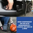 MICHELIN 009541 Mini Compresor de Aire 12V – Inflador de Neumáticos para Coche – Presión Programable 8 Bar 138W – Infla un Neumático en 1min30 – Boquilla de Conexión Rápida – 3 Adaptadores - 3
