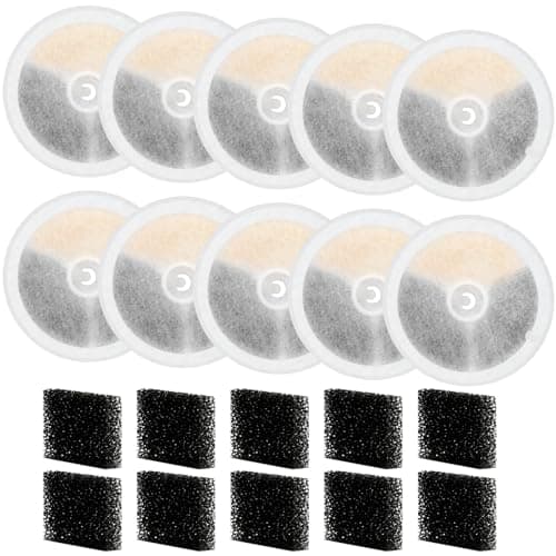 Sdivner 10 Pack Upgraded Filter Units 3.0 for PETKIT EVERSWEET Solo SE/EVERSWEET Solo 2 / EVERSWEET 3 PRO/EVERSWEET 3 PRO UVC Pet Water Fountains, 4 Layer Filtration Removes Impurities from Water