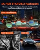 VANTRUE N4 Pro 3 HDR 4K+ 1080P+ 1080P STARVIS 2 Dashcam Auto, 5G WiFi PlatePix™ Dash Cam GPS 360° Puffer Parküberwachung Auto Kamera, IR Nachtsicht, Sprachbefehl, Privatsphäremodi, 2.45” 1TB Max - 3