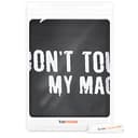 kwmobile Custodia 4in1 Compatibile con Apple iMac 24" - Fodero Monitor,Tastiera, Mouse e Cavi - Don't Touch My Mac Bianco/Nero - 7