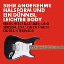 Squier by Fender Debut Collection HT HSS Stratocaster E-Gitarre, Laurel Griffbrett, Weißes Schlagbrett, Black - 3