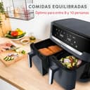 Moulinex XXL Dual Easy Fry 11L: Freidora de Aire de Doble Cesta +8 Personas, Dos cestas (6,5 L + 4,5 L),7 Programas Automáticos, EZ942BF0 - 3