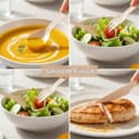 Set di posate compostabili al 100% (150 pezzi) - Posate in legno compostabili ecocompatibili [50 forchette, coltelli, cucchiai] - Set di posate, forchette, cucchiai e coltelli in legno usa e getta - 4