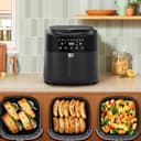 Dewelling Heißluftfritteuse XXL 9L - 2350W Airfryer für Schnellgar, 9 Programmen, LED Display & Warmhaltefunktion, Metall-Innenraum, moderne Luftfritteuse Für Familienmahlzeiten - 9