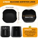 Silikonform HeißLuftfritteuse Zubehör für Philips Airfryer 5000 Serie XXL, 2 Silikonform Airfryer für Philips Airfryer XXL, Air Fryer Silikon Einsatz Backform für Philips Airfryer Dual Basket 7,2L - 2