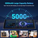 MUISOO Tablet 10 Inch Android 15, Tablets 16GB RAM 1TB Expandable, Android Tablet 1332 * 800 HD, 5G WiFi, BT5.4, 5MP Dual Camera, Tab PC 5000mAh Battery, GMS Widevine L1 (Black) - 6