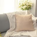 GREATOYAR Juego 2 Cojines de Imitación de Lino, Cojín con Relleno, Antiácaros e Hipoalergénica, para Sofá y Cama, Decoración del Hogar con Cremallera Invisible, 2 Unidades, 45x45cm, Color Beige - 1