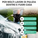 VONROC Idropulitrice ad alta pressione 1800W - 140 bar - 420 l/h - Include Tubo da 8 m, serbatoio detergente integrato, lava patio, ugelli e accessori - 2
