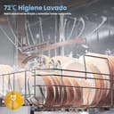 COMFEE' CDWPF1201PW-WE-EU Lavavajillas de libre instalación, 60cm, 49dB con 12 cubiertos, 8 programas Control por botón, Blanco - 4