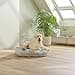 Ferplast Dog Bed Cushion for Medium Dogs, Cat Bed, Washable Synthetic Boucle Fabric, Soft Padding, 78 x 50 x 5 cm, Grey - 5