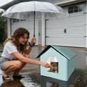 Cat Kennel – House Closed Waterproof to Rain – Den Shaped Cat Bed – for Kittens Calming Puppies During Sleep Travel Animals Winter Home Indoor and Outdoor Use - 3