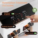 Cosori Grande Freidora de Aire-True Metal-8,5 Litro Doble Cesta Air Fryer-Alta Potencia y 55 % Eficiencia Energética-Temperadura Dual（35-230℃）-10 Modos-Panel Táctil Multifunción-Máx 10 Personas-Blanca - 9