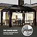 Outsunny 3 x 4m Patio Aluminium Gazebo Hardtop Metal Roof Canopy Marquee Party Tent Garden Outdoor Shelter with Mesh Curtains & Side Walls - 5