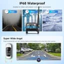 Digital Inalámbrica Cámara de Marcha Atrás Kit de Coche con 2 1080P Camara Trasera, 9 Pulgadas IPS Monitor, IP68 Impermeable, BSD, Visión Nocturna,Bucle de Vídeo, Imagen Flip - 3