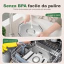 Fontanella per gatti,Apauk 3.2L fontanella per gatti acciaio Inox, fontana per Cani piccoli,Ultra silenziosa,con finestra LED, Sistema di filtraggio multistrato (S con 2 filtri & 2 spugne) - 7