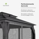 Blumfeldt Gazebo 3x4m, Gazebo Esterno Resistente con Zanzariera, Tetto in Acciaio Zincato, Struttura in Alluminio, Protezione UV, Facile Montaggio, Gazebo da Giardino - 6