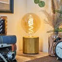 HOFSTEIN Argea Small Table Lamp, Wooden Table Lamp in Natural Colours, Modern Light in Scandinavian/Boho Design, Switch on Cable, Height 10 cm, E27, Living Room, Bedroom, Dining Room, Hallway, Office - 8