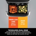 Ninja Foodi FlexDrawer Freidora de aire con compartimento doble, 10,4 l, 7 en 1, no usa aceite, con divisor de cestas extraíble, piezas antiadherentes y aptas para lavavajillas, en negro, AF500EU - 7