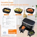 2Pezzi Accessori Friggitrice ad Aria per Ninja Double Stack XL Friggitrice Verticale 9.5L SL400EU, Foodi Max Dual Zone AF400EU, AF300EU 7.5L, Silicone Teglia per Friggitrice ad Aria - 7