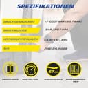 MICHELIN Digitale Fußluftpumpe Zweizylinder Für Fahrrad, Motorrad und Auto, Luftpumpe mit Digitaler Anzeige - 5