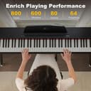 MUSTAR 88 Key Piano Keyboard for Beginners, Full-Size Digital Piano 88 Semi Weighted keys with 3-Pedal Unit, Portable Electric Piano with Built-In Speakers, USB/MIDI Connecting (Black) - 3