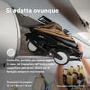 Passeggino Stokke YOYO3 da 6 mesi - Include telaio nero/cuscino seduta Olive + Capottina - Si ripiega e si apre in un lampo - Leggero e compatto - Compatibile con il bagaglio a mano - 3