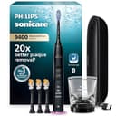 Philips Sonicare DiamondClean Smart 9400 spazzolino elettrico, spazzolino sonico con app, sensore di pressione, 4 modalità di spazzolamento e 3 livelli di intensità, nero, modello HX9918/89 - 1