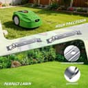 2 Stück Mähroboter Messer Mähmesser Ersatzmesser Für Stihl Mähroboter iMOW RMI 422 422P 422PC RMI422 P C Edelstahl Rasenmäherklingen 20 cm, Silber - 4