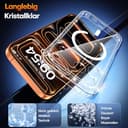 TAURI für iPhone 17 Pro Hülle 6,3" mit Panzer Schutz Glas Folie, Kompatibel mit MagSafe, Vollständiger Kameraschutz, Stoßfest Militärstandard Magnetisch Handyhülle - Durchsichtig - 4