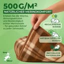 Best Wool Manta de Lana Merino 180x200 cm - Mantas para Sofa de 100% Lana de Oveja Merina - Peso 500g/m2 - Material Transpirable - 7