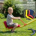 AIYAPLAY Kinderwippe, um 360° drehbar, Tragkraft 200 kg, 2-Sitzer-Wippe mit rutschfesten Griffen, gepolsterten Sitzen, Rückenlehne, Rädern, Schaukel für den Außenbereich, 3-12 Jahre, 253 x 96 x 75 cm - 4