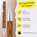 ONLINE Kugelschreiber Vision Nature Walnut I Eleganter Drehkugelschreiber aus Holz und Metall in hübscher Geschenkbox I Kulli mit internationaler Großraummine in Strichstärke M, Schreibfarbe schwarz - 2