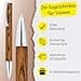 ONLINE Vision Nature Walnut Ballpoint Pen, Elegant Twist Ballpoint Pen Made of Wood and Metal in Pretty Gift Box, Ballpoint Pen with International Large Capacity Refill in Line Width, Ink Colour Black - 2