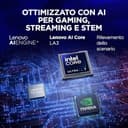 Lenovo Legion 7 Gaming Laptop - Display OLED WQXGA 16" 240Hz, Nvidia GeForce RTX 5060 8GB, Intel Core Ultra 7 255HX, RAM 32GB, SSD 1T, Windows 11 Home, Tastiera RGB italiana - Glacier White - 5