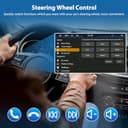 Autoradio Motorsi Wireless CarPlay Bluetooth 5.2, 2 DIN, touchscreen HD da 7 pollici con Android Auto/Mirror Link/comandi al volante/USB/TF/radio FM/audio AUX, telecamera posteriore + microfono - 5