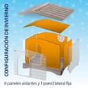 Ferplast Kit de 6 Paneles Aislantes para Caseta Perro DOGVILLA 110, Aislamiento Térmico, Fácil Instalación, 94 x 67 x h 8 cm - 6