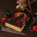 ANANYOM Handmade Leather Journal, Arciero Storica vintage Leather Journal (Multi colour) Notebook With 200 Blank Deckle Paper, Unruled, Brass Clasp Lock journal for Men & Women, Multi Colour - 8