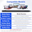 Microsoft Surface Pencil - Stylus Pen for Surface Pro 12/11/9/10/8/X/7/6/5/4/3 with 4Nibs, Surface Pro Stylus for Surface Go 3/Go 2/Book/Laptop 5, 4096 Pressure Sensitivity, Palm Rejection - 8