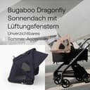 Bugaboo Dragonfly Sonnendach mit Lüftungsfenstern, ausziehbar für zusätzlichen und optimalen Sonnenschutz, wasserabweisend, Deep Indigo - 2