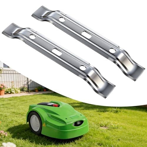 2 Stück Mähroboter Messer Mähmesser Ersatzmesser Für Stihl Mähroboter iMOW RMI 422 422P 422PC RMI422 P C Edelstahl Rasenmäherklingen 20 cm, Silber