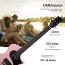 Electric Guitar Beginner Guitar 40.2 Inch Solid Poplar Body Maple Neck Laurel Fingerboard HH Pickups Les Paul Style with Gig Bag Tuner (Color Options) (Pink) - 3