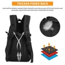 HUNTVP 25L Rucksack Herren Sportrucksack Motorrad Wasserdicht Schulrucksack Mini Tagesrucksack Militär Daypack Backpack Wanderrucksack für Arbeit Outdoor Sport Fitness Wandern - Schwarz - 4