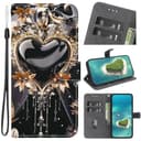 BLOTECH Case for Realme GT Neo6,Black Heart Jewellery Yellow Crown Painting Multifunction Leather Phone Case Wallet Flip Cover with Multi Card Slots Pocket Wrist Strap for Realme GT Neo6 - 2