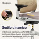 Sedia da Ufficio ergonomica Steelcase Series 2 con Supporto Lombare LiveBack e braccioli 4D Lentil, Prodotto in Europa - 7