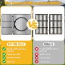 GFTIME Gusseisen Grillrost 66095 Switch Grid Rost-in-Rost System 48 × 67,8cm für Weber Genesis II E-310, S-310, LX E-340/S-340, 310/335, EX315, Gusseisen Switch Grid, Massiver Gussrost - 6