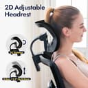 TONFARY Sedia da ufficio ergonomica in rete - Schienale alto traspirante, supporto lombare, schienale inclinabile, profondità del sedile regolabile e bracciolo 3D - Grande e alta, supporta 150 KG - 9