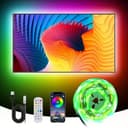 Liwqolx Retroilluminazione LED TV, RGBIC Striscia LED 5 metri, con APP & 2.4G RF Telecomando Controllo, TV LED Illuminazione per 65 a 75 pollici, USB integrati IC per TV PC Sala giochi - 1