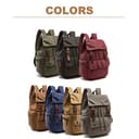 Rufun Mochila de Lona Vintage para portátiles Mochilas de Viaje Bolsa de Gran Capacidad Unisex (Caqui) - 7