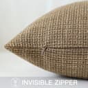 Artscope Juego de 1 Fundas de Cojines Decorativas Cuadradas de Lino 30 x 50 cm para Decoración del Hogar Sofá Dormitorio Coche 12x20 Marrón - 6